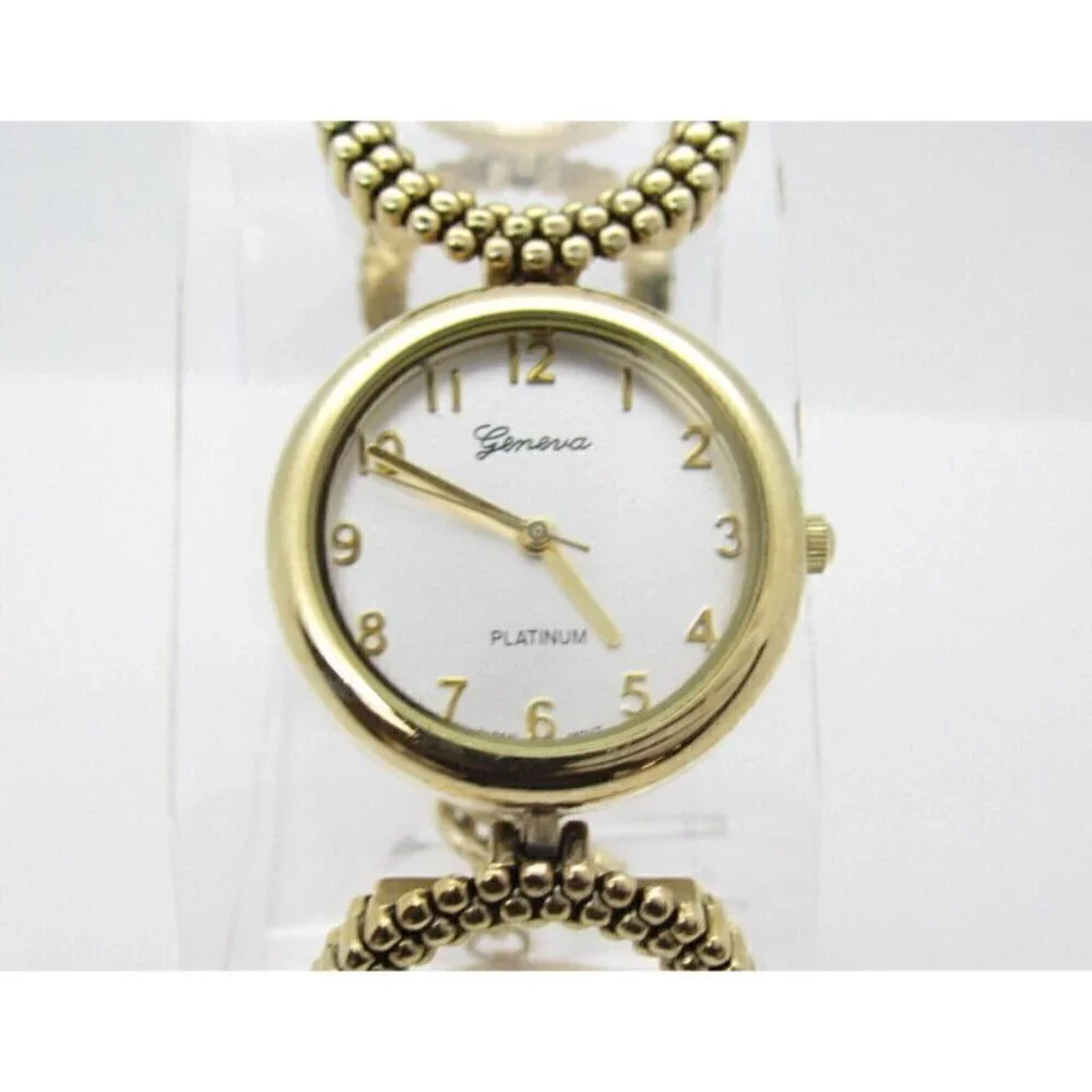 Women's Geneva Platinum Quartz WR Analog 31mm Dial Causal Round Watch (F65)